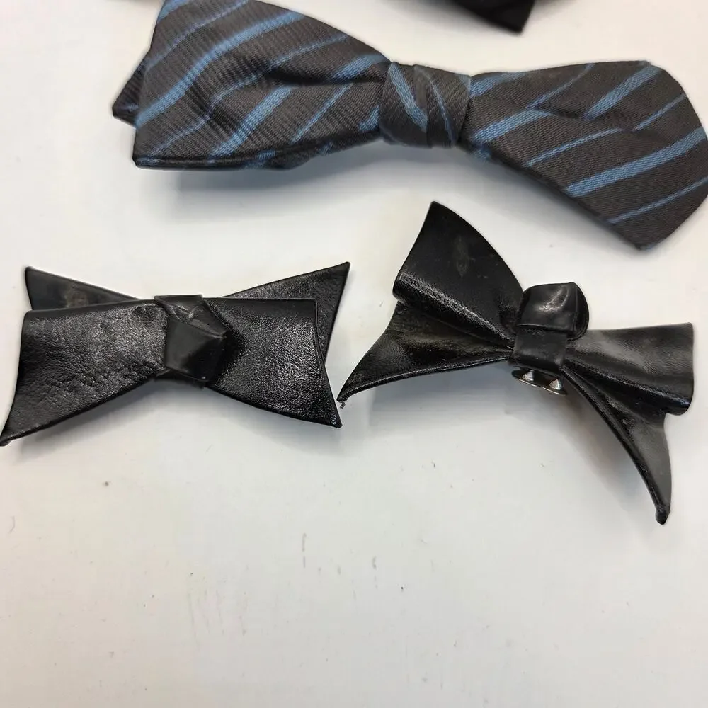 Vintage 1950s–70s Boys Clip-On Bow Tie Lot of 7 Royal Ormond Beau Clip